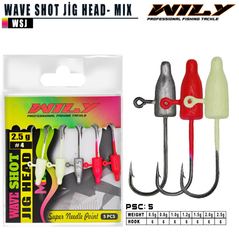 Wily Wave Shot Jighead Mix