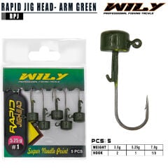 Wily Rapid Jighead Arm Green
