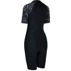 Zoggs Stellar Kneesuit Sleeve Print Kadın Mayosu Siyah - 40