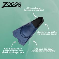 Zoggs Eco Short Blade Fins Unisex Palet 37/38 - Yeşil