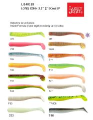 Lucky John Long John 3.1'' (7.87 cm) 8P Silikon Yem