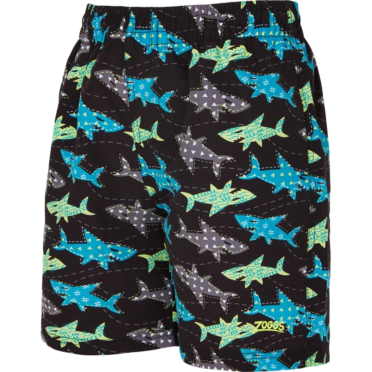 Zoggs Boys Shark Silver Print 15 Inch Çocuk Şortu Karışık - L