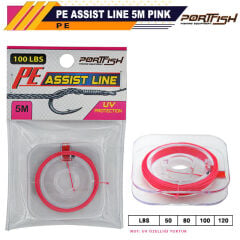 Portfish Pe Assist Line 5m Pink