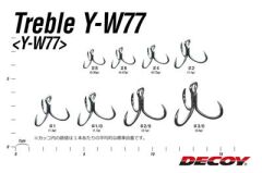 DECOY Y-W77 Curve Treble Geniş Tutuşlu Üçlü Kanca