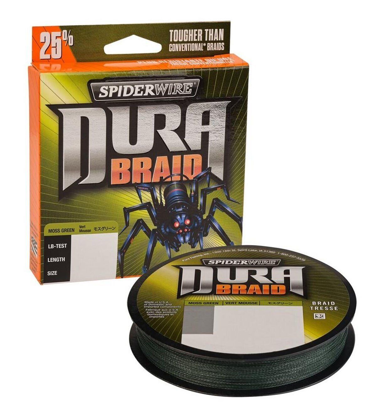 SpiderWire Dura Braid 135m Moss Green Örgü İp 0.15mm