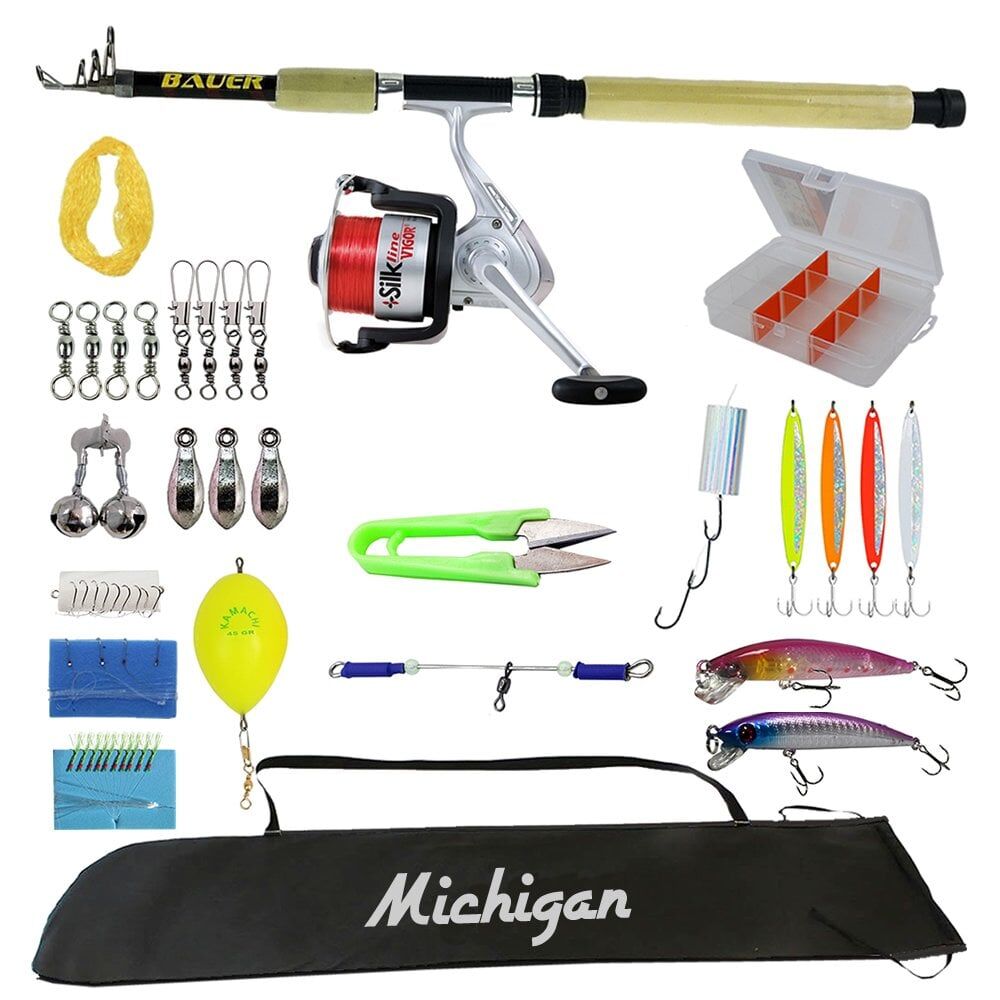 Michigan Dynamic 40 Parça Makine Kamış Olta Takımı Seti