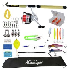 Michigan Dynamic 40 Parça Makine Kamış Olta Takımı Seti
