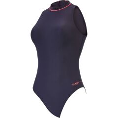 Zoggs Cable Zipped Hi-Neck Kadın Mayosu Siyah - 36