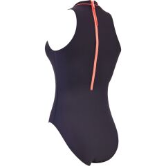 Zoggs Cable Zipped Hi-Neck Kadın Mayosu Siyah - 36