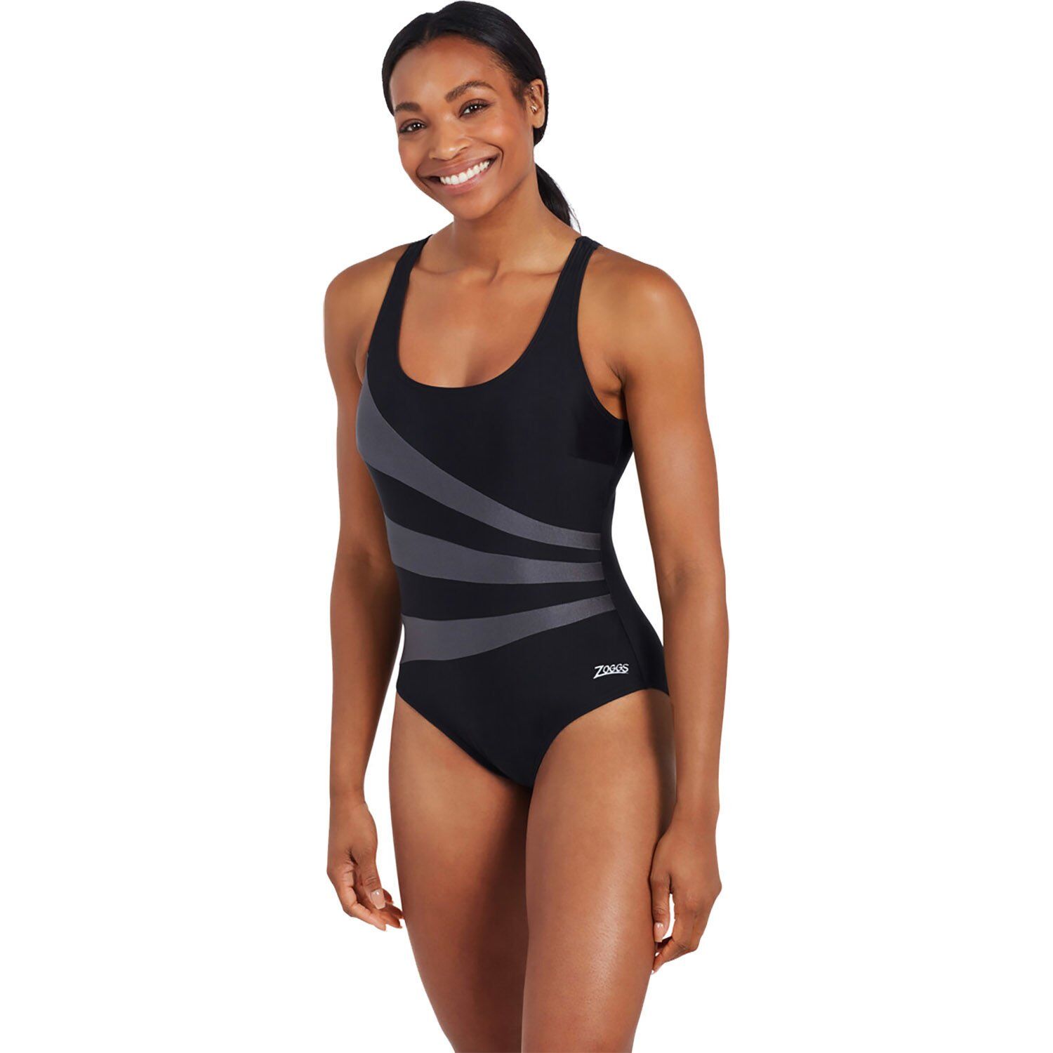 Zoggs Sandon Scoopback Kadın Mayosu Siyah - 42