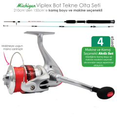 Michigan Viplex Bot Tekne Kamış Makine Olta Seti Takımı 4SB31