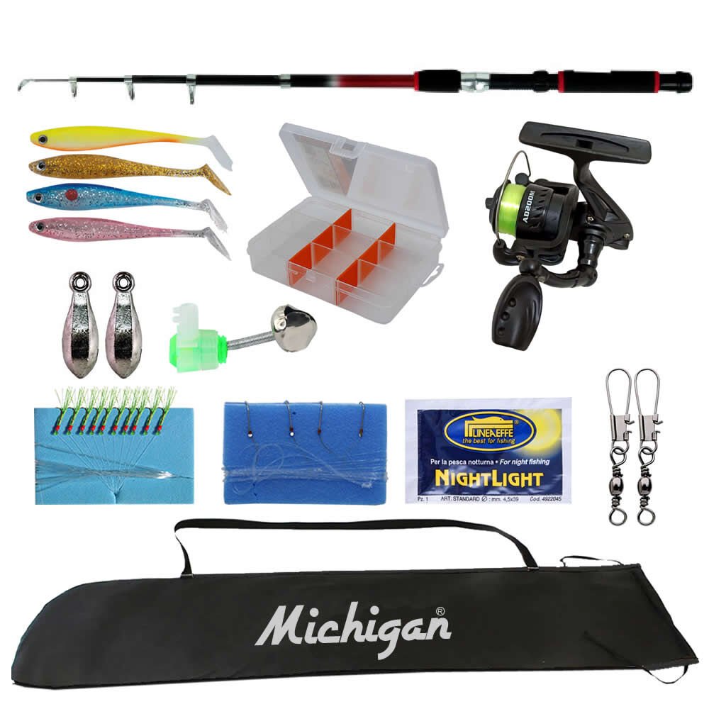 Michigan 30 Parça Çocuk Makine Kamış Olta Takımı Seti