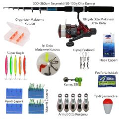 Michigan 50 Parça Başlangıç Makine Kamış Olta Seti