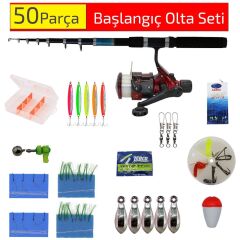 Michigan 50 Parça Başlangıç Makine Kamış Olta Seti