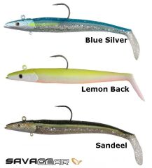Savage gear Sandeel 20cm 150g 2+1 Adet Sahte Balık Lemon Back