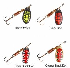 Dam Effzett Standard Spinner 3 gr #1 Kaşık Black Red