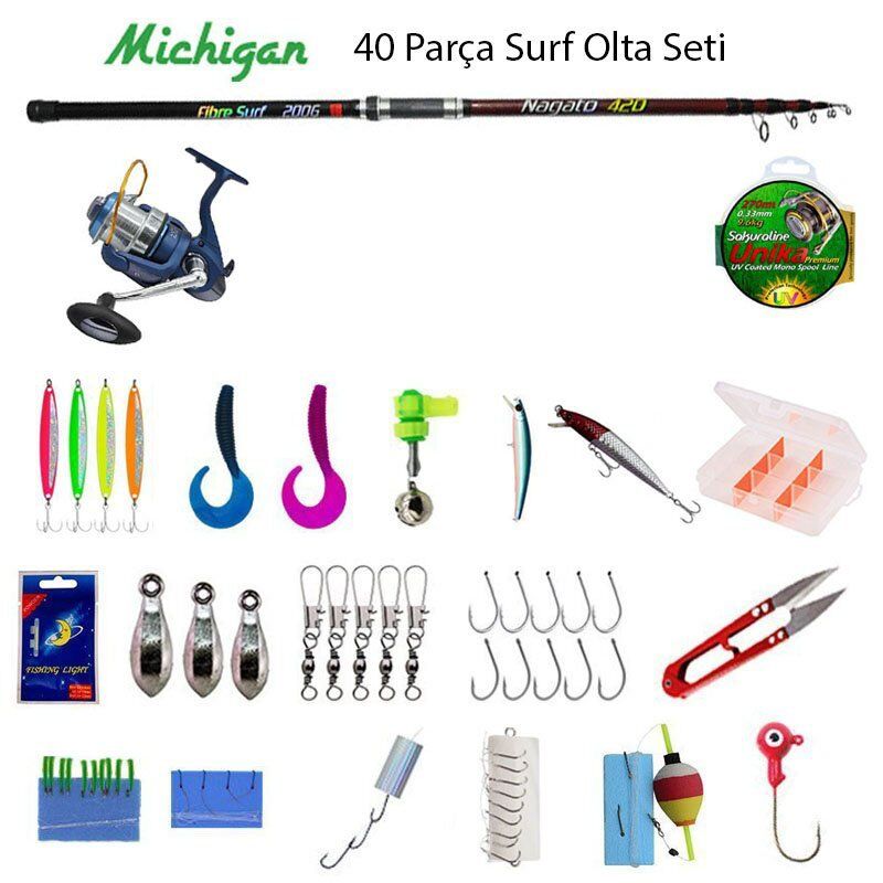 Michigan Aqua 40 Parça Surf Olta Seti