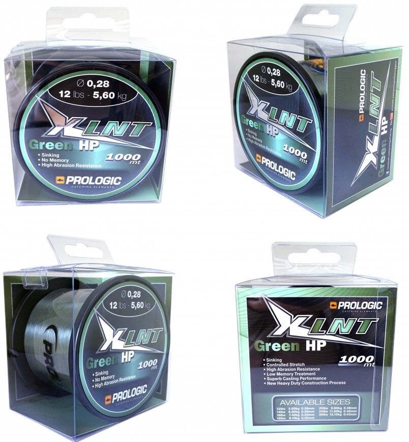 Prologic XLNT HP 1000M Green Misine 0.35 mm 8.1 kg 18 lbs