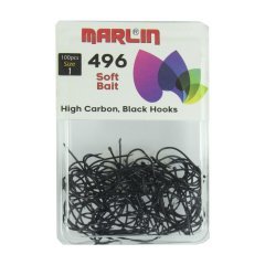 Marlin 496 Siyah Olta İğnesi No:2 (100Pcs)