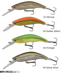 Savage gear 3D Minnow Diver 7,5cm 9g Sahte Balık 04-Ghost Silver