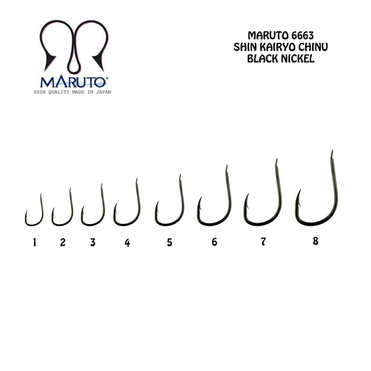 Maruto 6663NS Siyah Nikel Olta İğnesi No:2 (20Pcs)