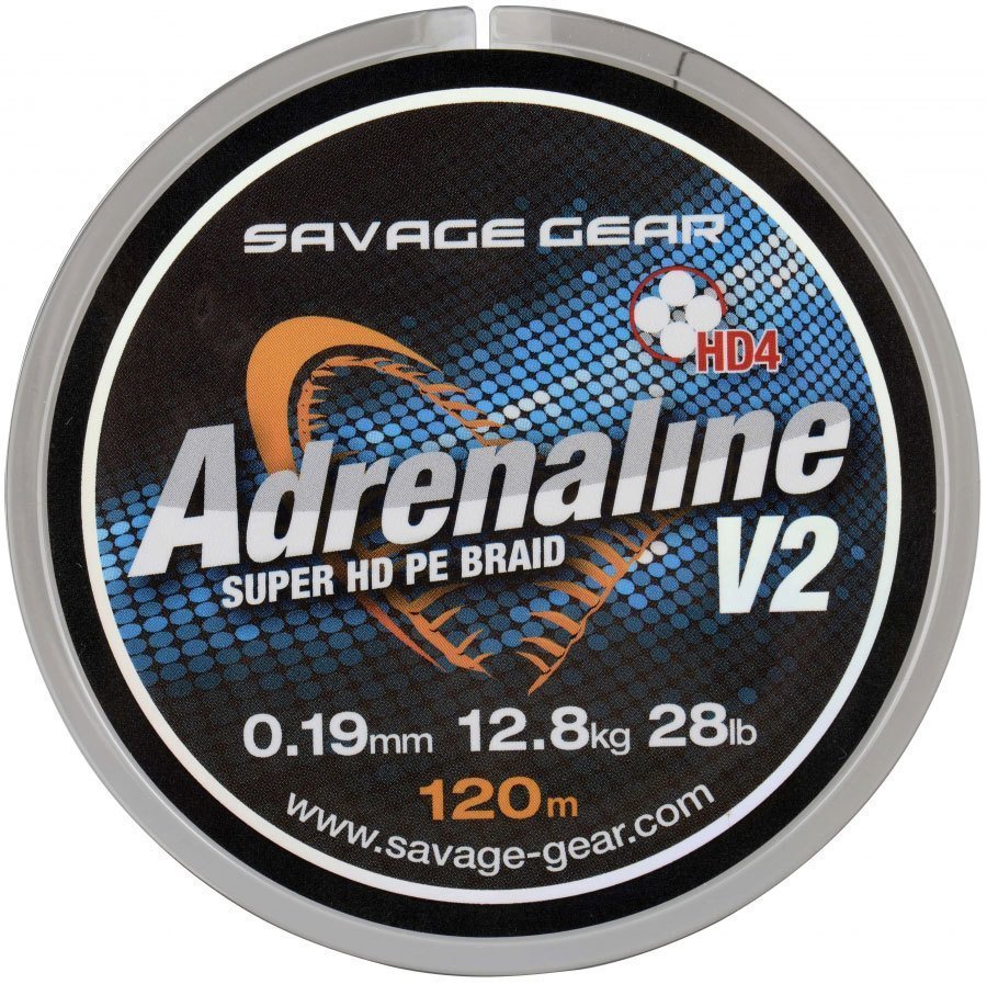 Savage gear HD4 Adrenaline V2 120 m 0.26 mm 37.5 lbs 17.1 kg Grey