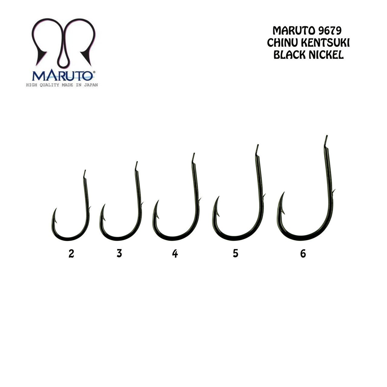 Maruto 9679NS Siyah Nikel Olta İğnesi No:2 (20Pcs)