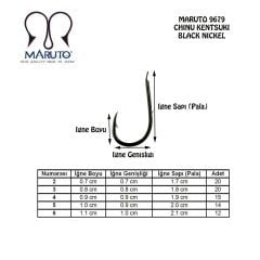 Maruto 9679NS Siyah Nikel Olta İğnesi No:3 (20Pcs)