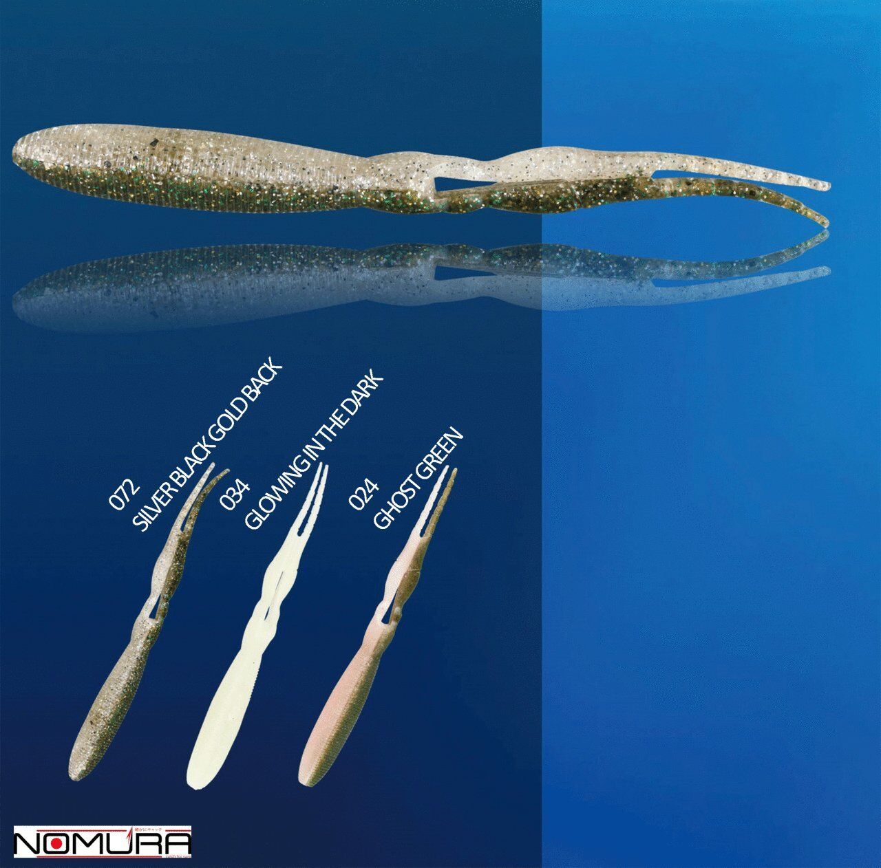 Nomura Double Taıl Worm 14cm 11.5g 6 Adet Sahte Balık 034
