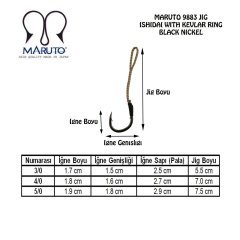 Maruto 9883 Siyah Nikel Jig İğnesi