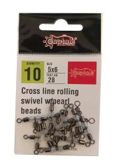 Captain 5048 Üçlü Boncuklu Fırdöndü 10'lu Paket Black Nikel
