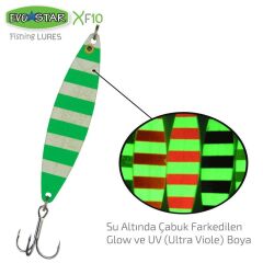 Evostar Pilgrimo Glow Zebra 18/28gr Lüfer Çinekop Kaşığı XF10