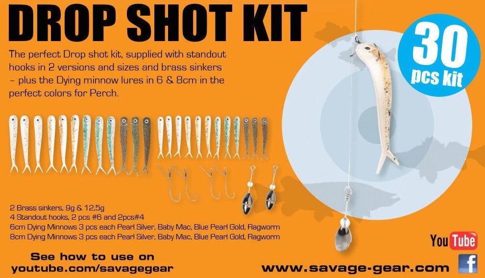 Savage gear Dying Minnow Drop Shot Pro Pack Kit 30 Adet NL Sahte Balık