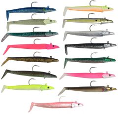 Savage gear Sandeel 12.5 cm 23 gr 2+1 Adet Sahte Balık Blue Silver