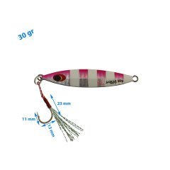 Aqua Salty Multi Jig Zebra Glow 30 gr - 2