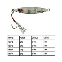 Aqua Salty Multi Jig Zebra Glow 30 gr - 7