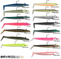 Savage gear Sandeel 12.5 cm 23 gr 2+1 Adet Sahte Balık Glow