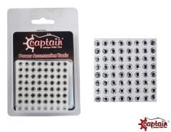 Captain 7632 Göz 6mm Naturel Silikon Damla Göz 64'lü Paket