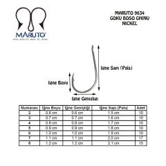 Maruto 9634 Nikel İğne No:8 (15Pcs)