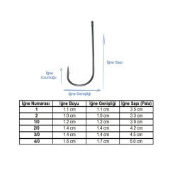 Marlin 9146 BN Düz İğne No:4/0 (100Pcs)