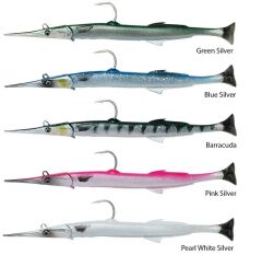 Savage gear Needlefish Pulsetail 2+1 30 cm 105g Sahte Balık Green Silver