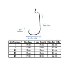 Marlin 39121 Worm HC BN İğne No:1/0 (20Pcs)