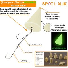 Evostar Glow Mantarlı Çelik Telli Yemli Takım 2 İğneli Konik