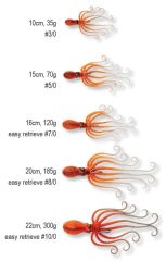 Savage gear Octobus 35g 10cm Sahte Balık UV Orange Glow