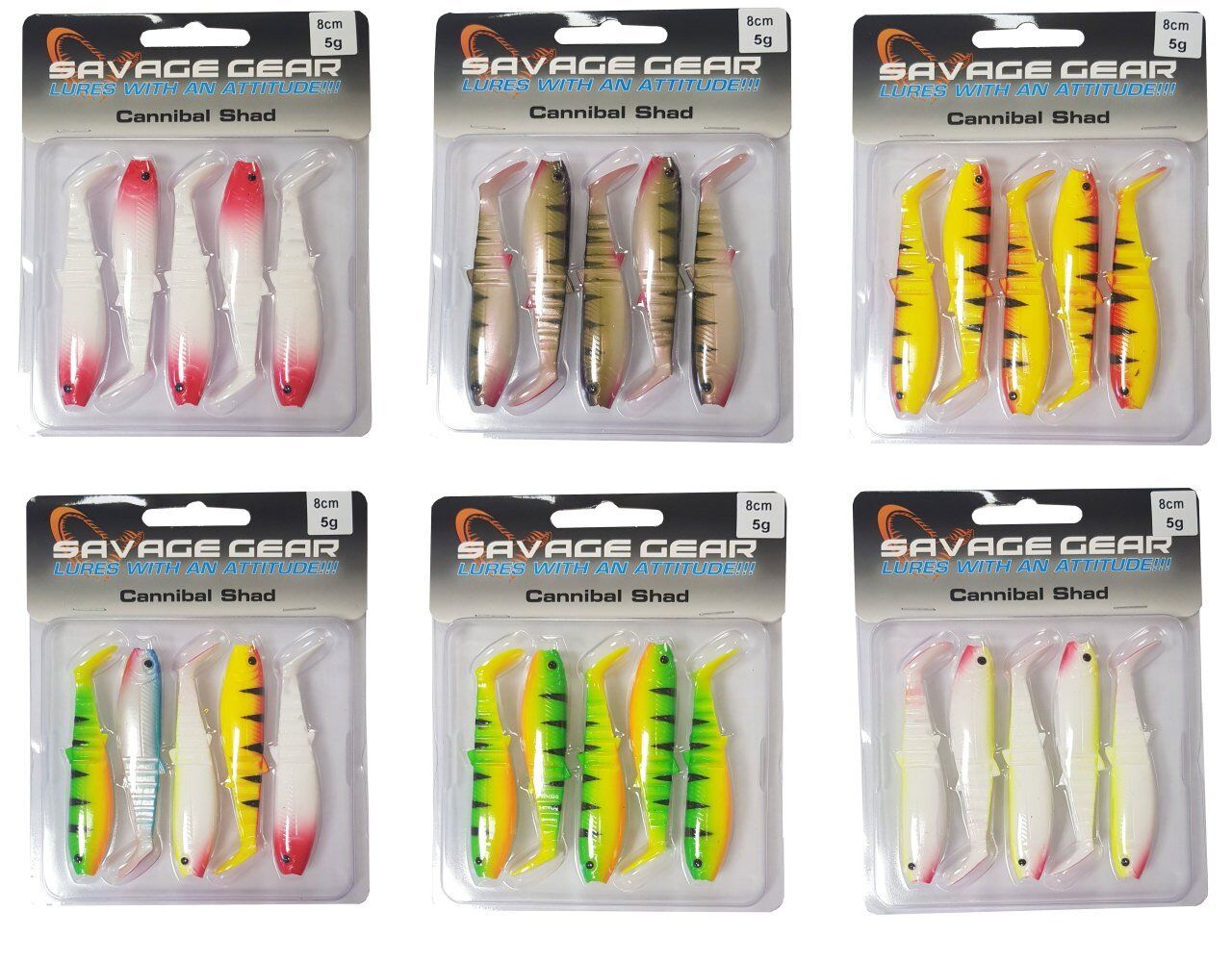 Savage gear Cannibal 8cm 5 Adet Sahte Balık Firetiger