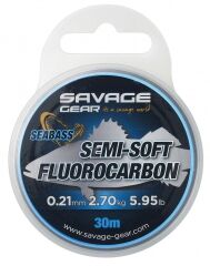 Savage Gear Semi-Soft Fluorocarbon Seabass 30 M Clear 0.35 MM 6.72 KG 14.81 LB