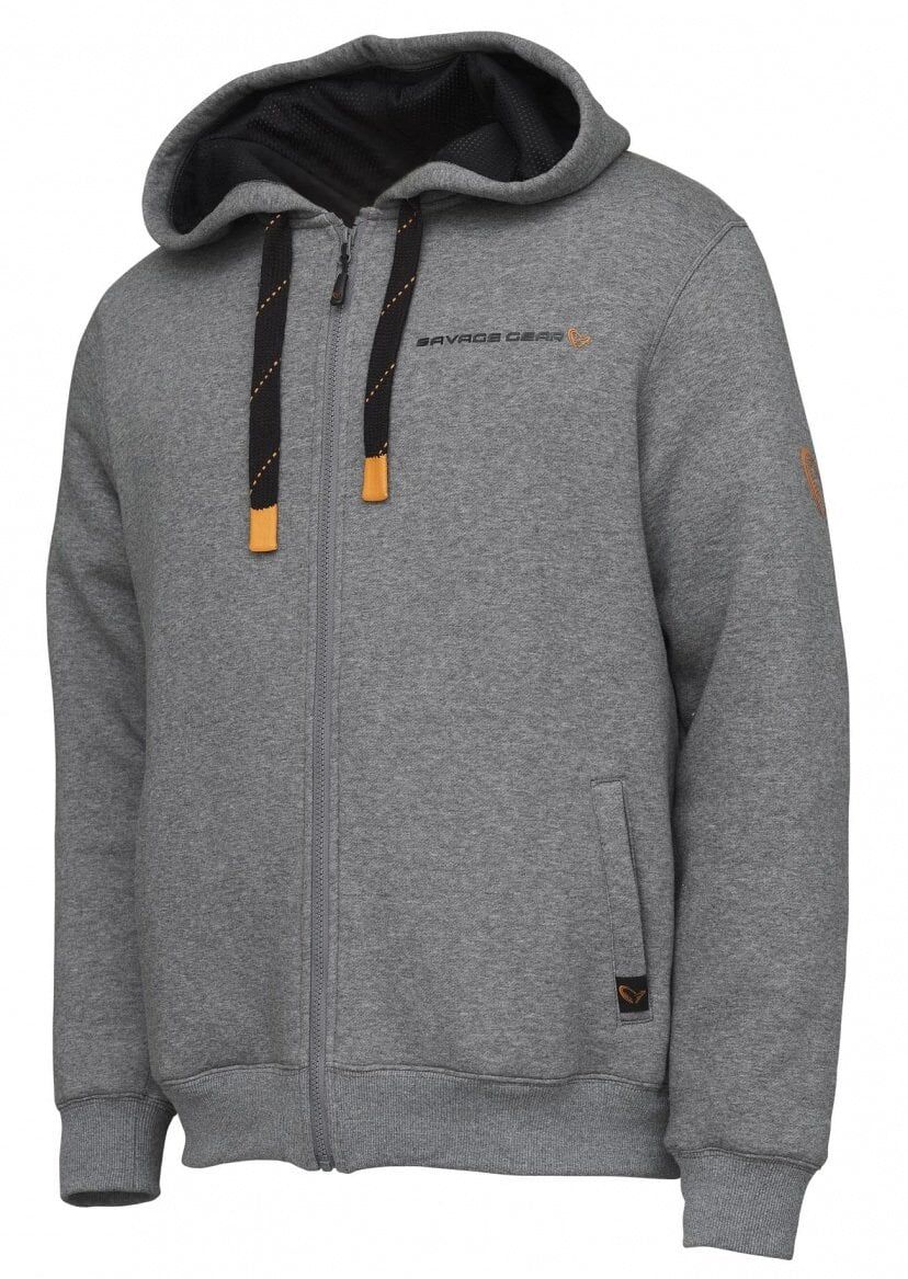 Savage Gear Classic Zip Hoodie Grey Melange S