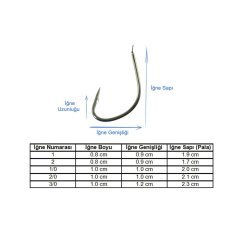 Marlin 1047 Kaizu-T HC Nickel İğne No:3/0 (20Pcs)