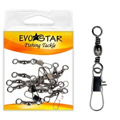 Evostar Siyah Nikel Klipsli Fırdöndü 10'lu Paket