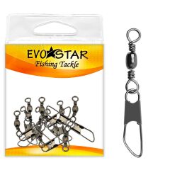 Evostar Siyah Nikel Klipsli Fırdöndü 10'lu Paket